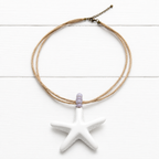 Gargantilla estrella cáñamo gris