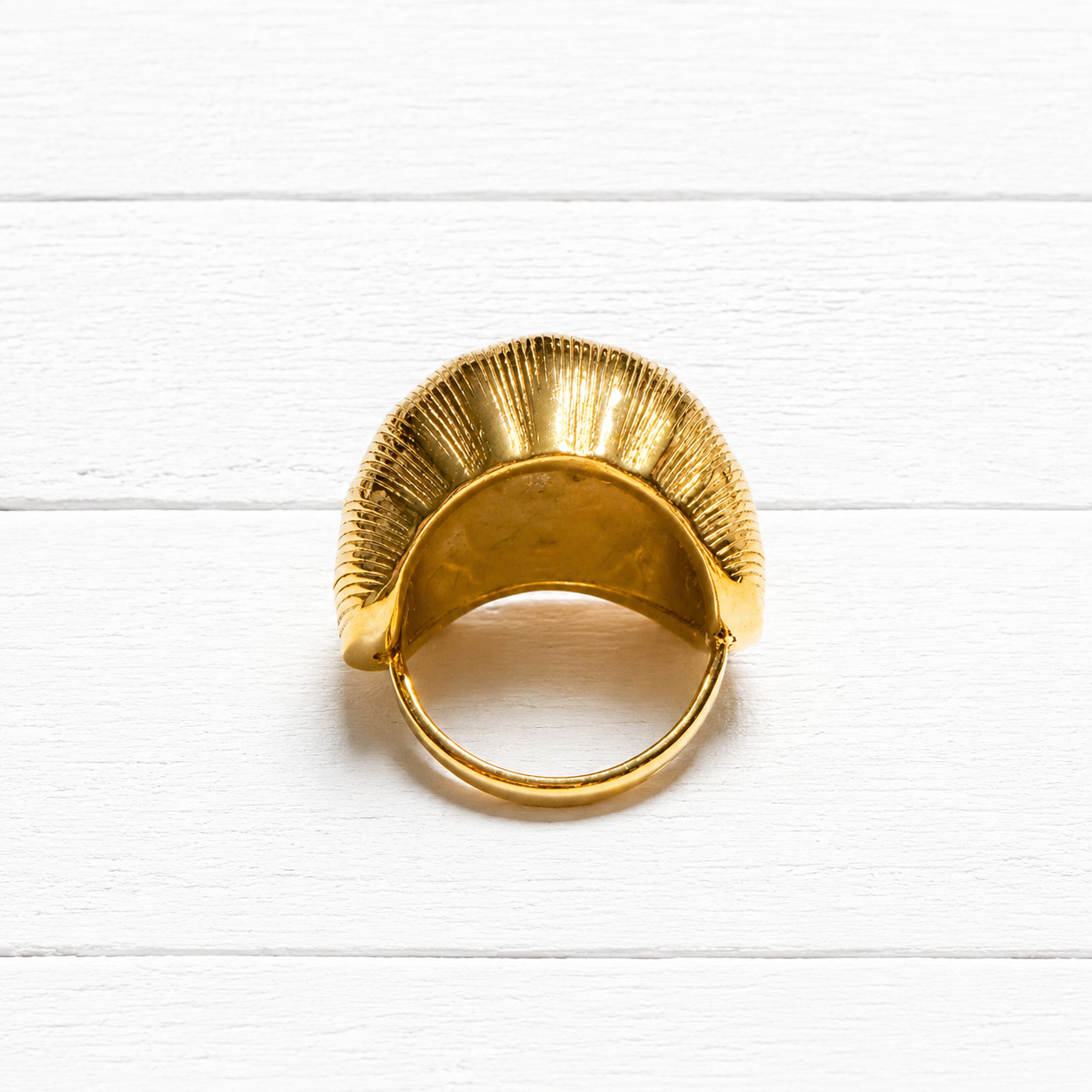Anillo acero  rayado