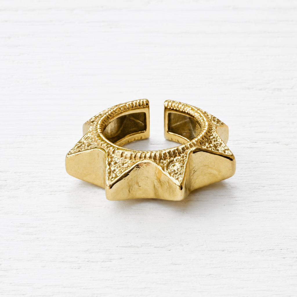Anillo picos dorado