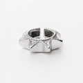 Anillo picos plateado