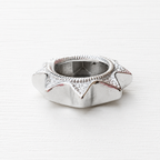 Anillo picos plateado