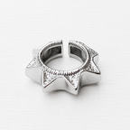 Anillo picos plateado