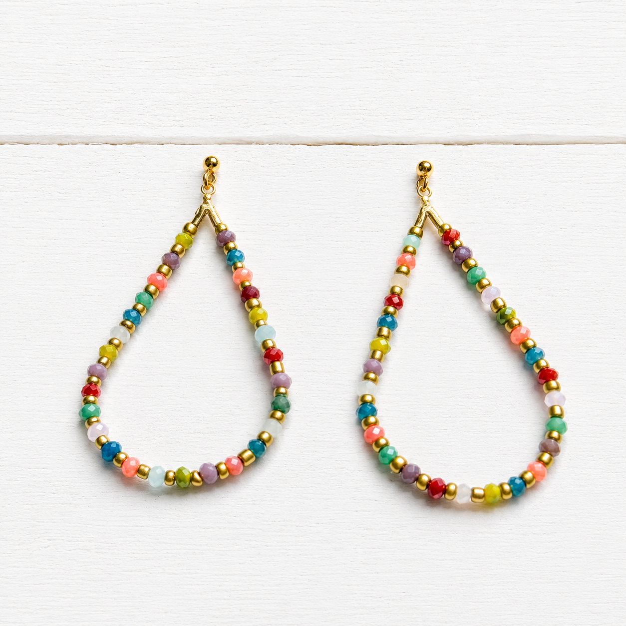 Pendientes gota mix colorines