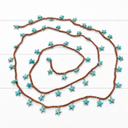 Collar tejido estrellas azul