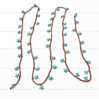 Collar tejido estrellas azul