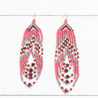 Pendientes miyuki cortina rosa