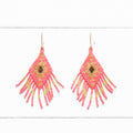 Pendientes miyuki rombo rosa