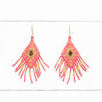 Pendientes miyuki rombo rosa