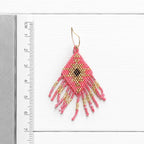 Pendientes miyuki rombo rosa