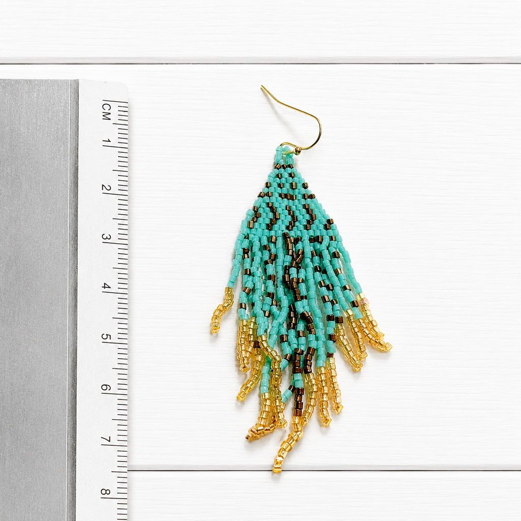 Pendientes miyuki zigzag azul