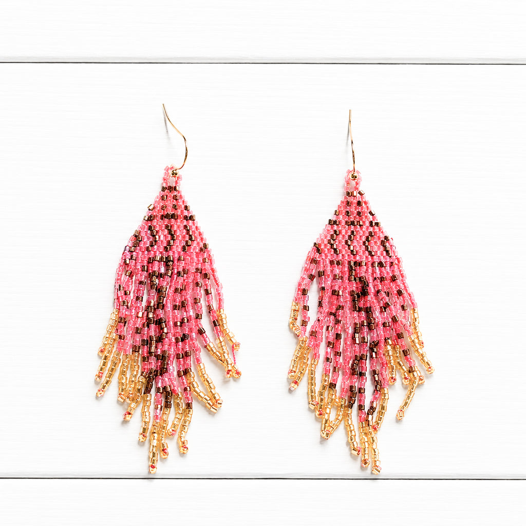 Pendientes miyuki zigzag fresa