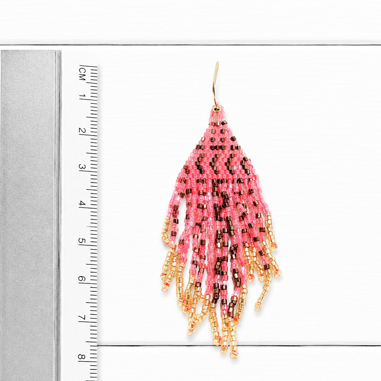 Pendientes miyuki zigzag fresa
