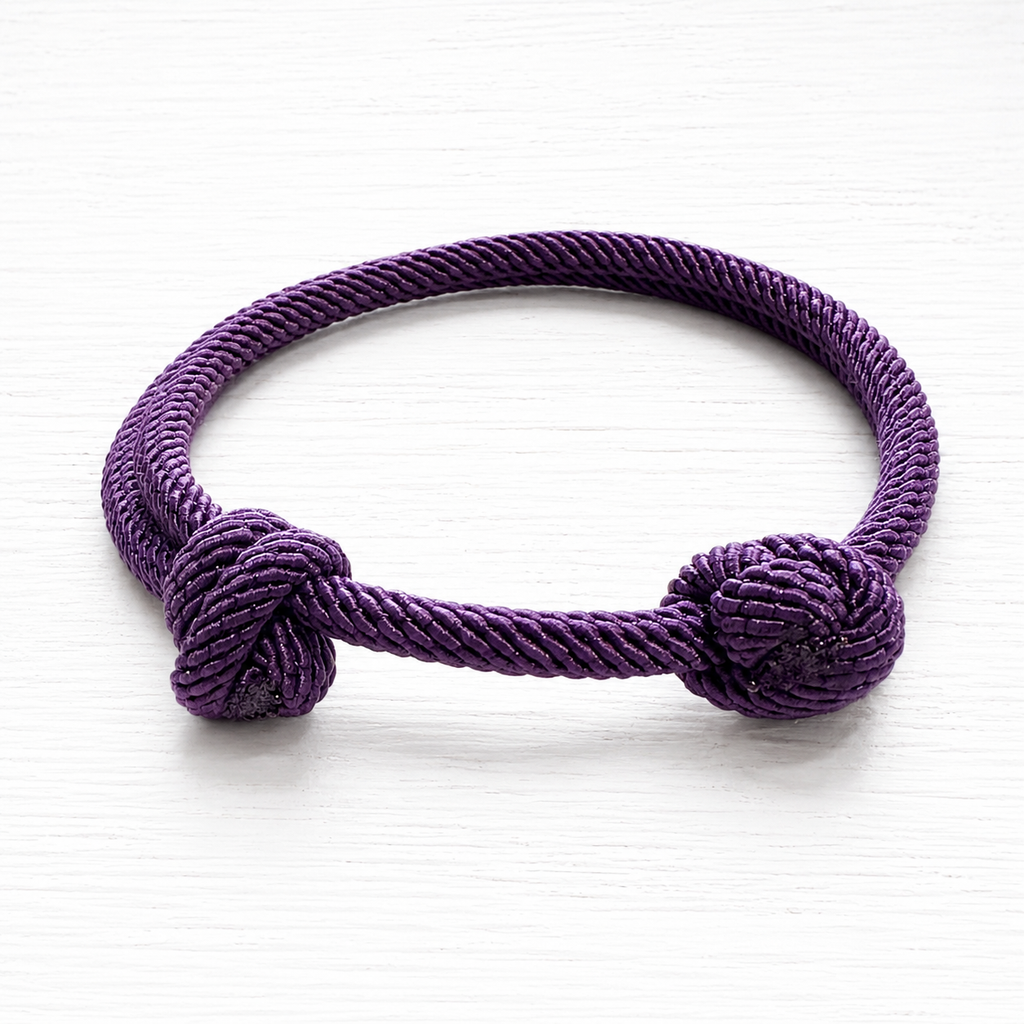 Pulsera nudos morado