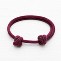 Pulsera nudos granate