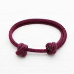Pulsera nudos granate
