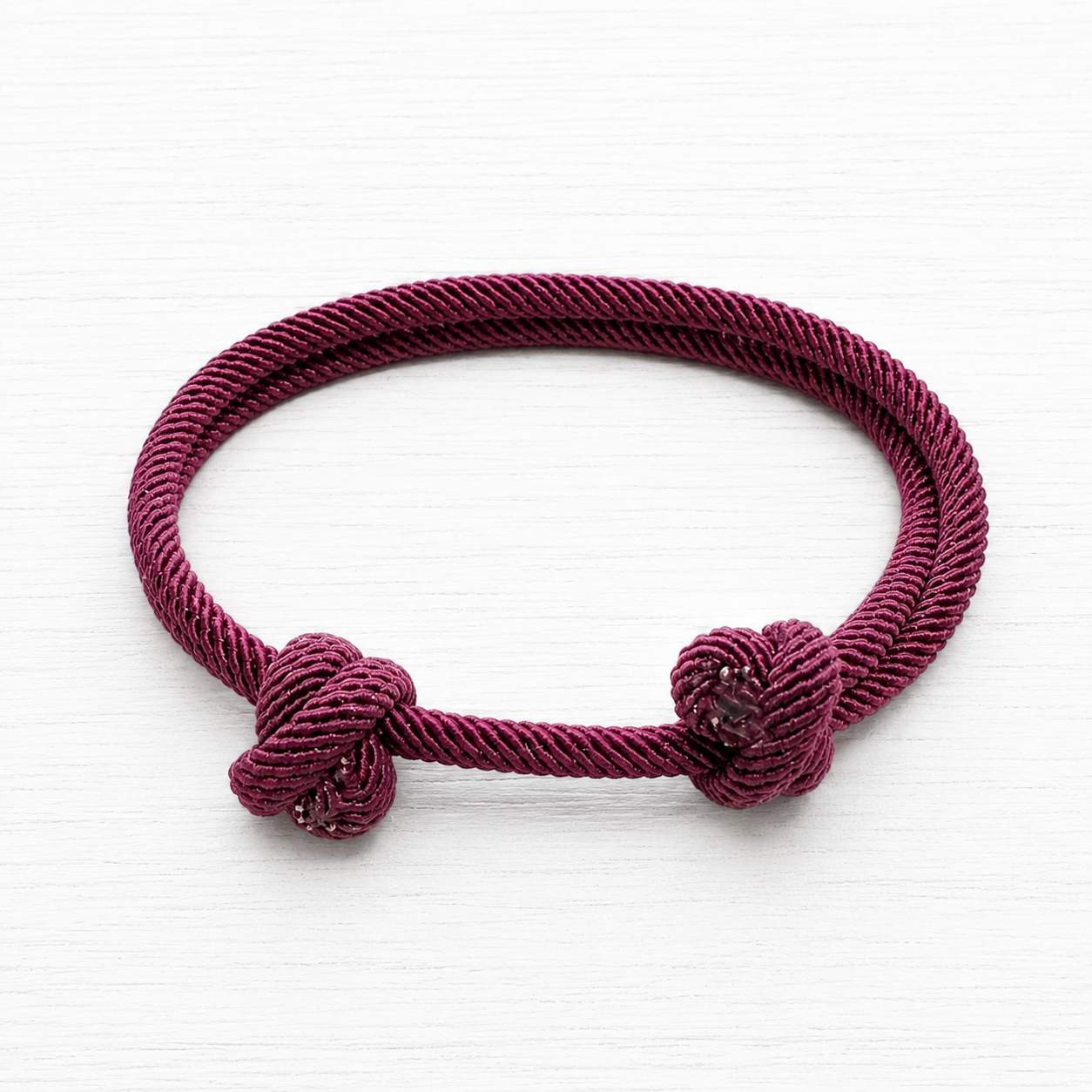 Pulsera nudos granate
