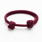 Pulsera nudos granate