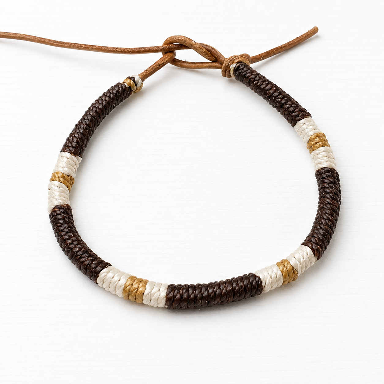 Pulsera cuero marrón
