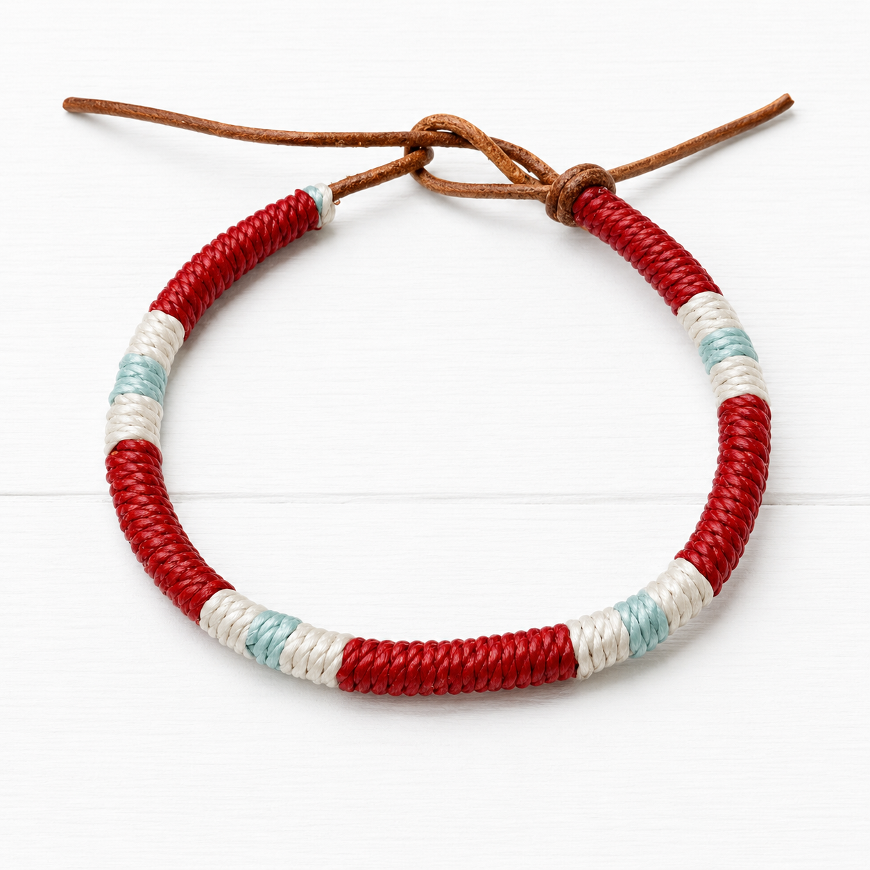 Pulsera cuero rojo