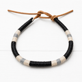 Pulsera cuero negra