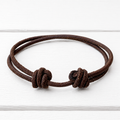 Pulsera cuero nudos