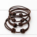 Pulsera cuero nudos