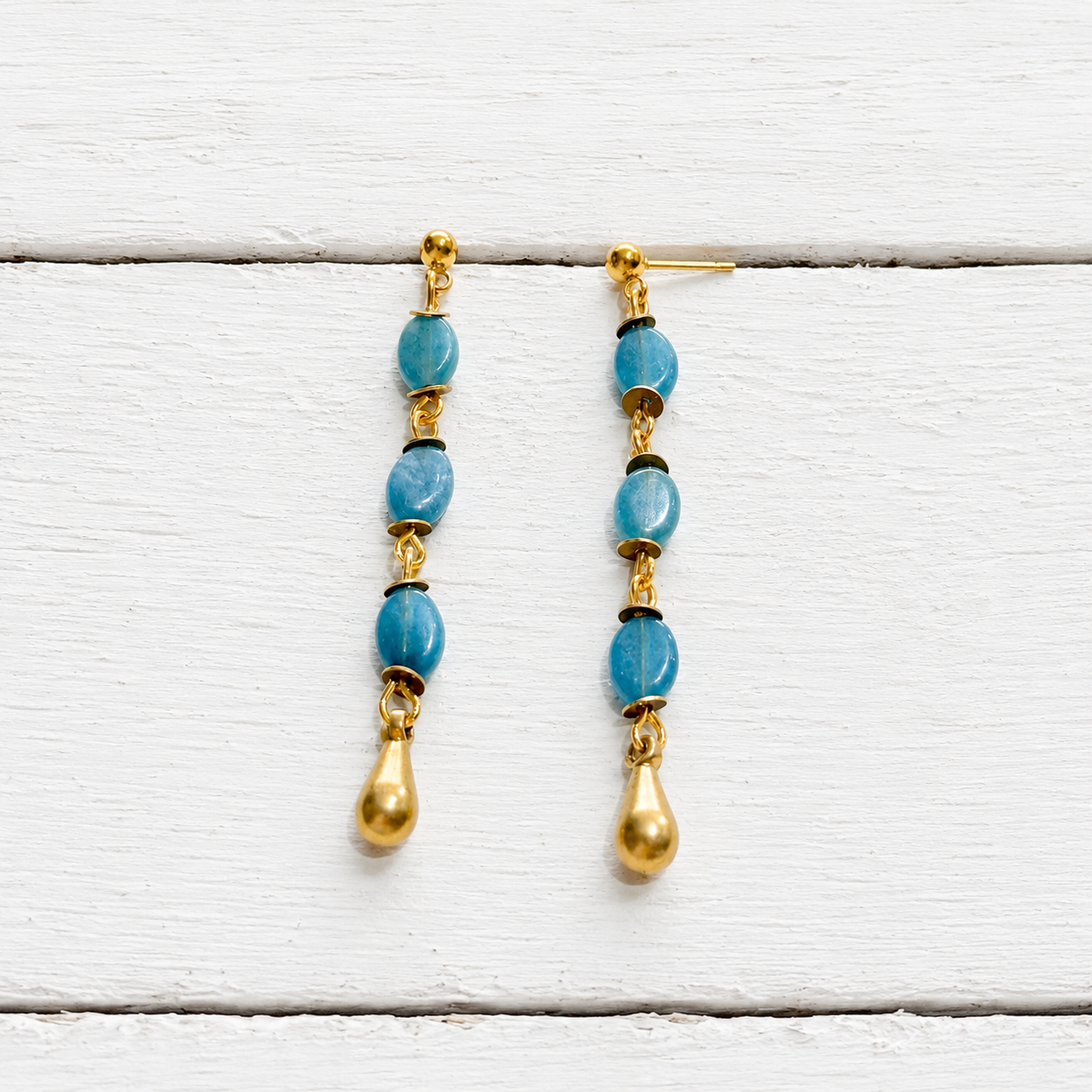Pendientes gota azules