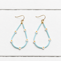 Pendientes gota margaritas azules
