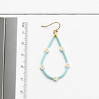 Pendientes gota margaritas azules