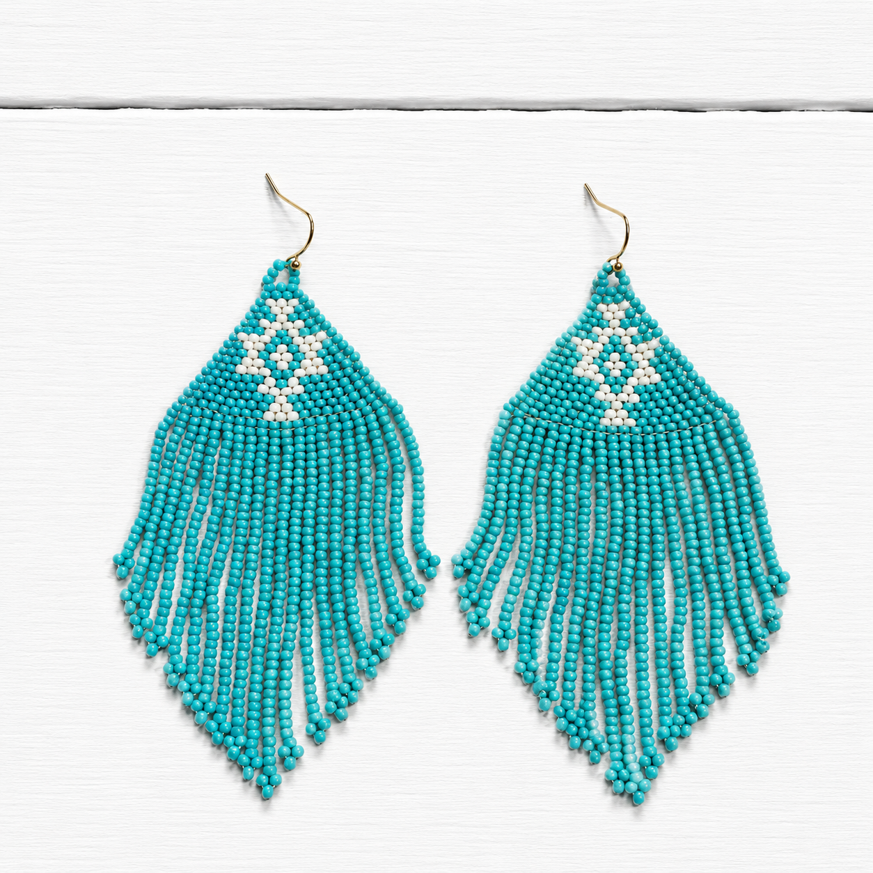Pendientes miyuki tribal azul