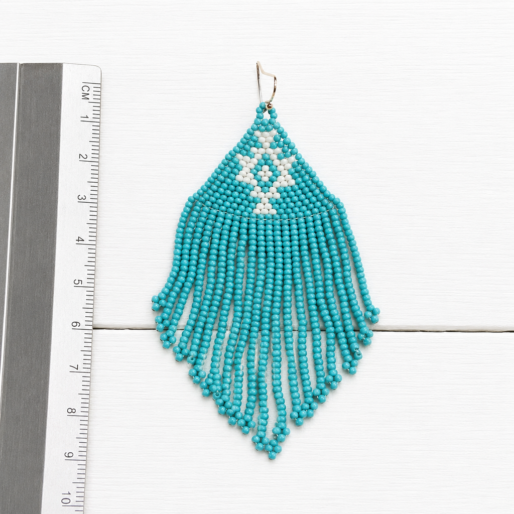 Pendientes miyuki tribal azul