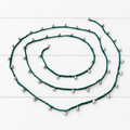 Collar abierto bolas plateadas verde