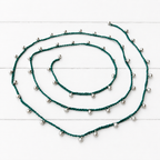 Collar abierto bolas plateadas verde
