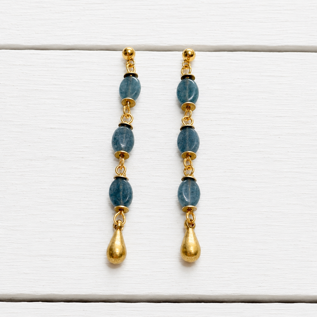 Pendientes gota verdes