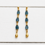 Pendientes gota verdes