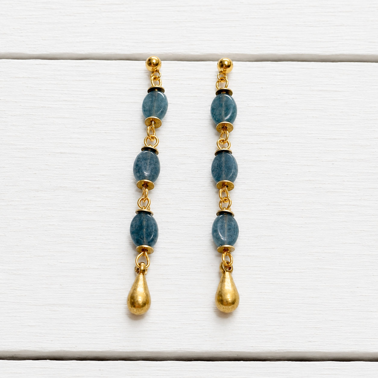 Pendientes gota verdes