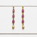 Pendientes gota berenjena