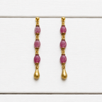 Pendientes gota berenjena