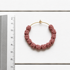 Pendientes aro pasamanería rosa