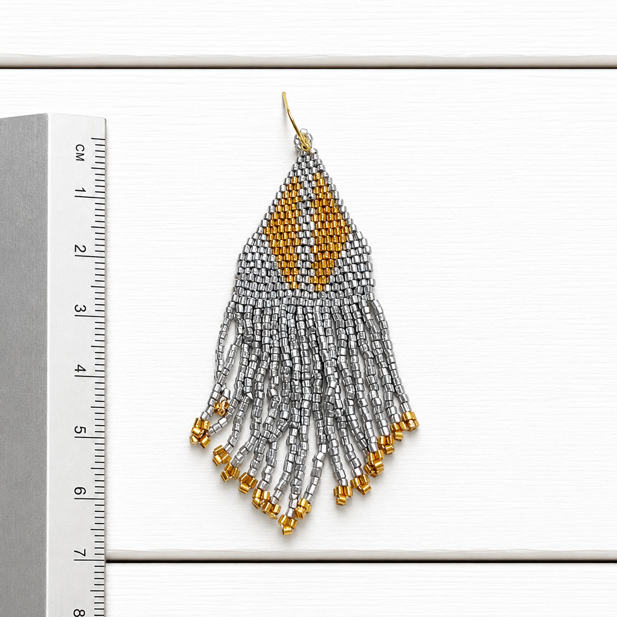 Pendientes miyuki alas gris