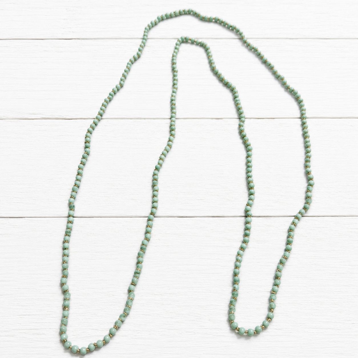 Collar nudos verde agua