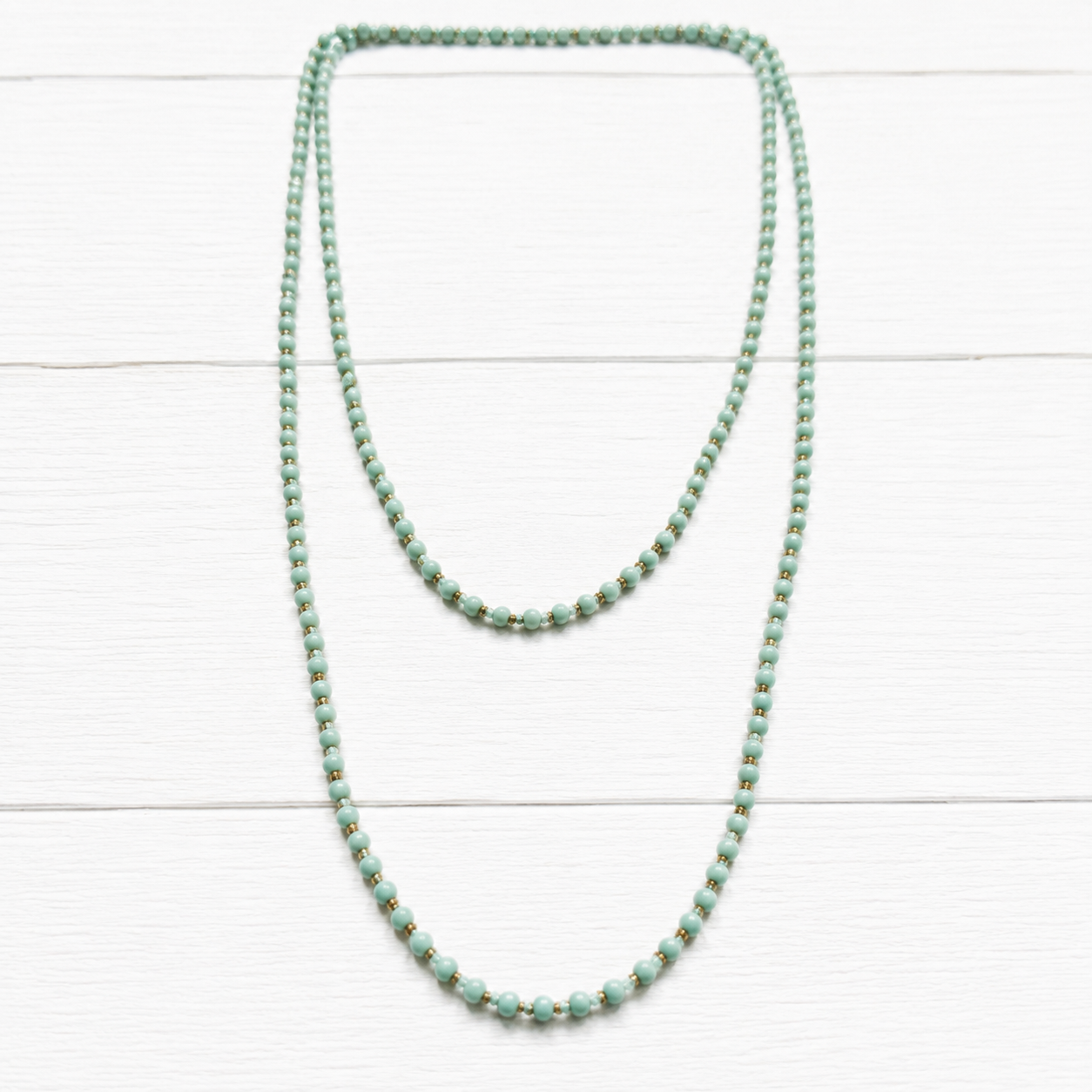Collar nudos verde agua