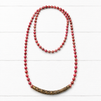 Collar tribal terracota pieza rígida