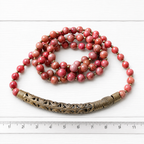 Collar tribal terracota pieza rígida