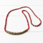Collar tribal terracota pieza rígida