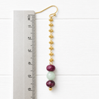 Pendientes cadena piedras mix