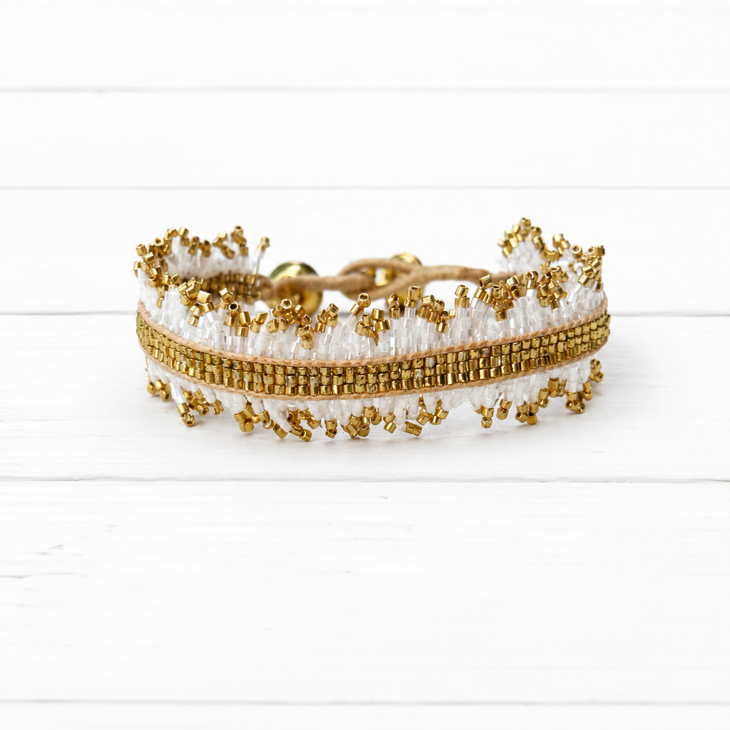 Pulsera miyuki flecos natural