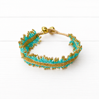 Pulsera miyuki flecos azul