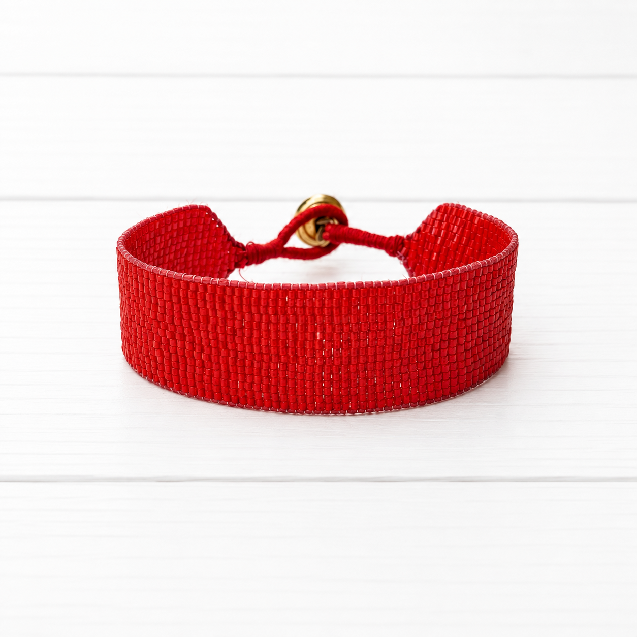 Pulsera miyuki 2cm roja
