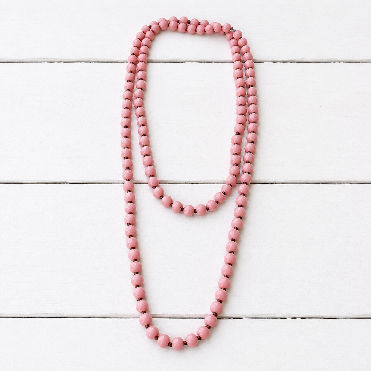 Collar nudos rosa